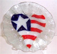 Heart Flag 7 inch Bowl