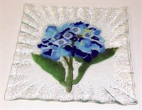 Hydrangea Blue Small Square Plate