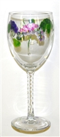 Hydrangea White Wine Glass