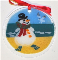Original Beach Snowman Suncatcher