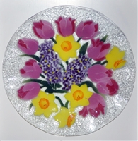 Pastel Spring Floral 14 inch Platter