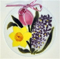 Pastel Spring Floral 7 inch Suncatcher