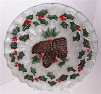 Pine Cone and Holly 10.75 inch Plate