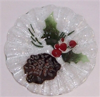 Pine Cone and Holly 7 inch Bowl