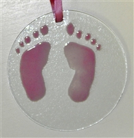 Pink Baby Feet Suncatcher