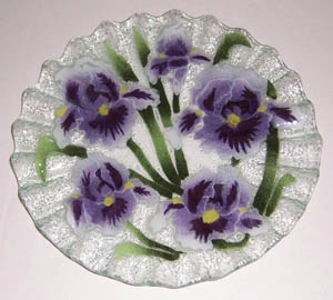 Purple Iris 10.75 inch Plate
