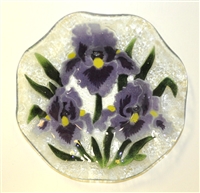 Purple Iris 9 inch Bowl