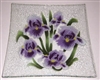 Purple Iris Large Square Platter