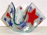 Red, White, and Blue Stars Small Candleholder