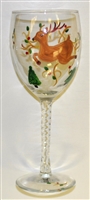 Reindeer White Wine Glass