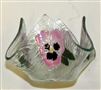 Small Pink Bold Pansy Candleholder