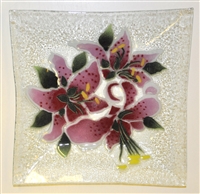 Stargazer Lily Large Square Plate