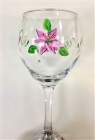 Stargazer Lily Red Wine Glass