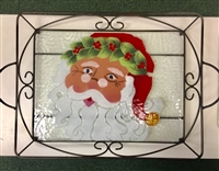 Victorian Santa Large Tray (with Metal Holder)