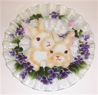 White Bunny 10.75 inch Plate