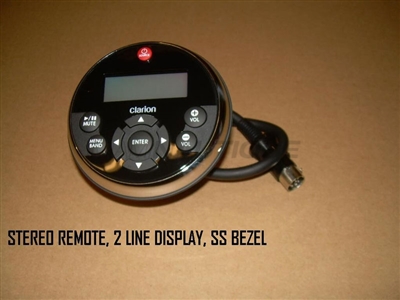 STEREO REMOTE 2 LINE DISPLAY SS BEZEL