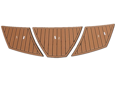 Faux Teak-3 Pc. Non-Skid Pads for Super Air Nautique 230 Small Platform