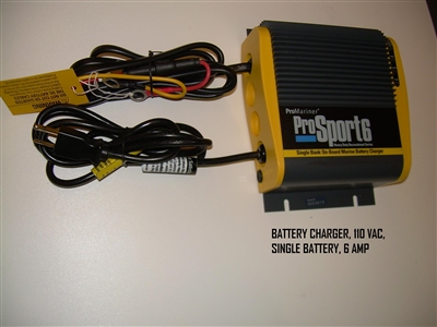 BATTERY CHARGER 110 VAC SINGLE BATTERY 6 AMP