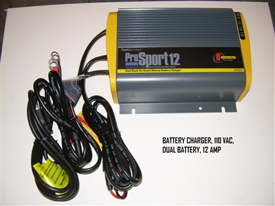 BATTERY CHARGER 110 VAC DUAL BATTERY 12 AMP