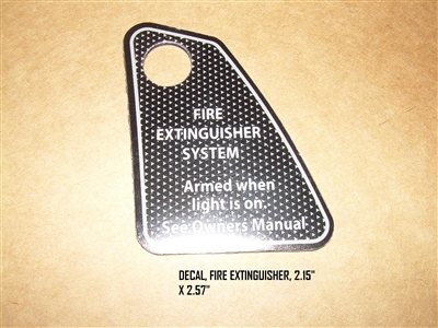 DECAL FIRE EXTINGUISHER 2.15" X 2.57"