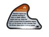 DECAL TEAM WARNING GAS VAPORS 2 2.59" X 3.36"