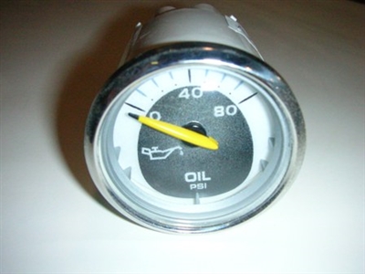 OIL PRESSURE GAUGE, FARIA WITH SILVER BEZEL - REPLACED BY #70022