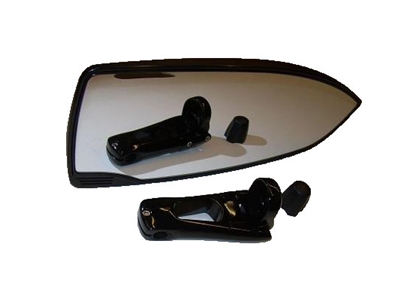 DELUXE MIRROR WITH EXTENSION BLACK 130129 Nautique mirror