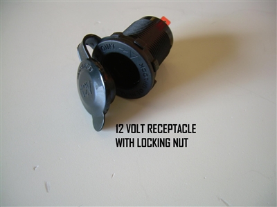 12 VOLT RECEPTACLE WITH LOCKING NUT - 130297