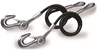 Tie Down Engineering 36" Black Vinyl Jacketed Hitch Cables With "S" Hooks - Sold as Pair