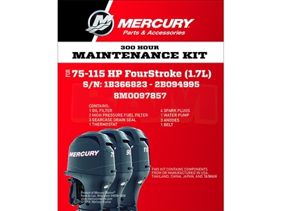 Mercury 8M0097857 75â€‘115 HP Service Kit 300 Hour