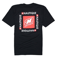 Nautique Gear Pattern Tee - Black