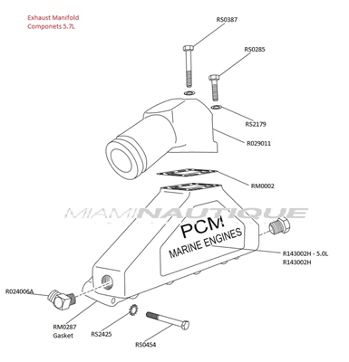 DECAL, PCM EXHAUST MANIFOLD 5.0L R143002E