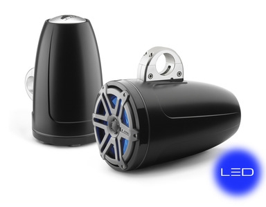 JL Audio 8.8-inch (224 mm)  Enclosed Tower Coaxial System, Satin Black with Blue LED