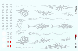 Tribal Tattoo - Silver Decal - PD 58