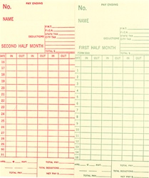 5503 Time Card: Monthly & Semi-Monthly