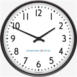 American Time Impulse, 2 Wire, Surface Mount, 12hour, 24-Volt Wall Clock