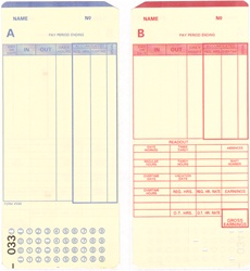 S99P-2M-001-015 Time Card