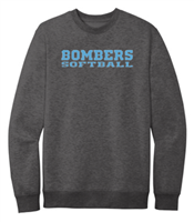 Bombers Fastpitch HEATHER CHARCOAL CREWNECK