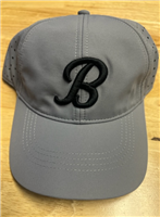 Bombers Fastpitch Perforated Grey B-Script Hat