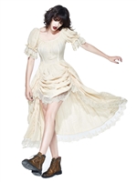 DRESS WITH RUFFLE SHORT SLEEVES GOTHIC PIRATE  STEAMPUNK
