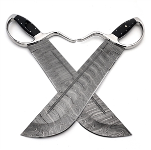 Wing Chun Butterfly Swords - Flagship Line v6 - Chopper 13 - Twist Storm Damascus