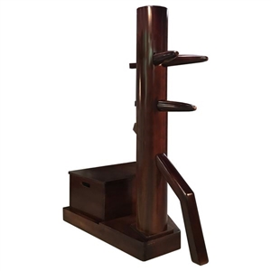 Wooden Dummy - Free-Standing Modern Stand with Box