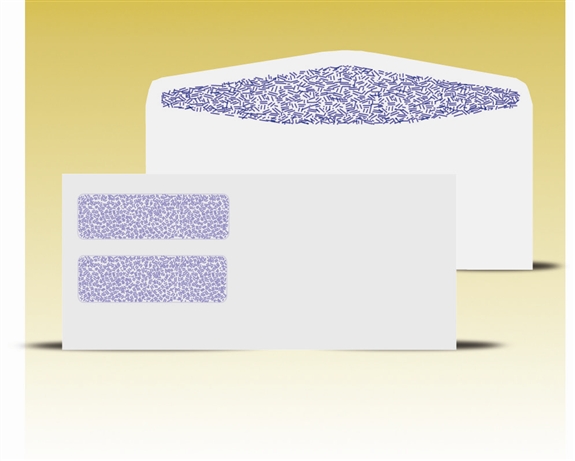 #10 Double Window Envelopes - Self Seal Gum, # 14055-SS