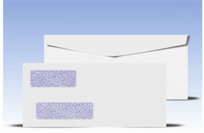#10 Double Window Envelopes - Regular Gum Seal, # 14075