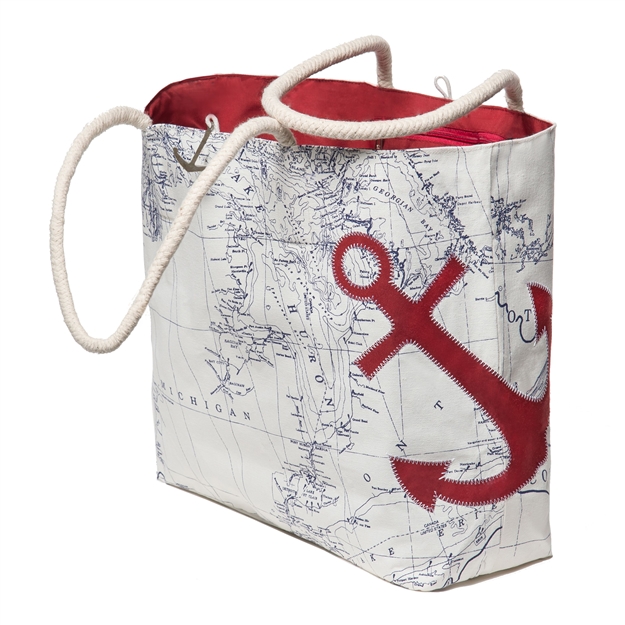 Great Lakes Sail Bag with Red Anchor