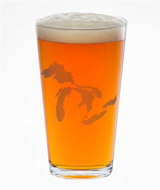 16 oz Great Lakes Beer Pint Glass