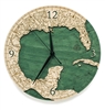 Gulf of Mexico Real Wood Decorative Clock