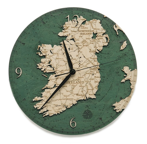 Ireland Real Wood Decorative Clock