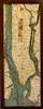 3D Manhattan and Long Island Nautical Real Wood Map Depth Decorative Chart