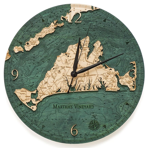 Martha's Vineyard Real Wood Decorative Clock